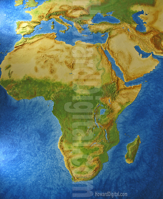 africa terrain map