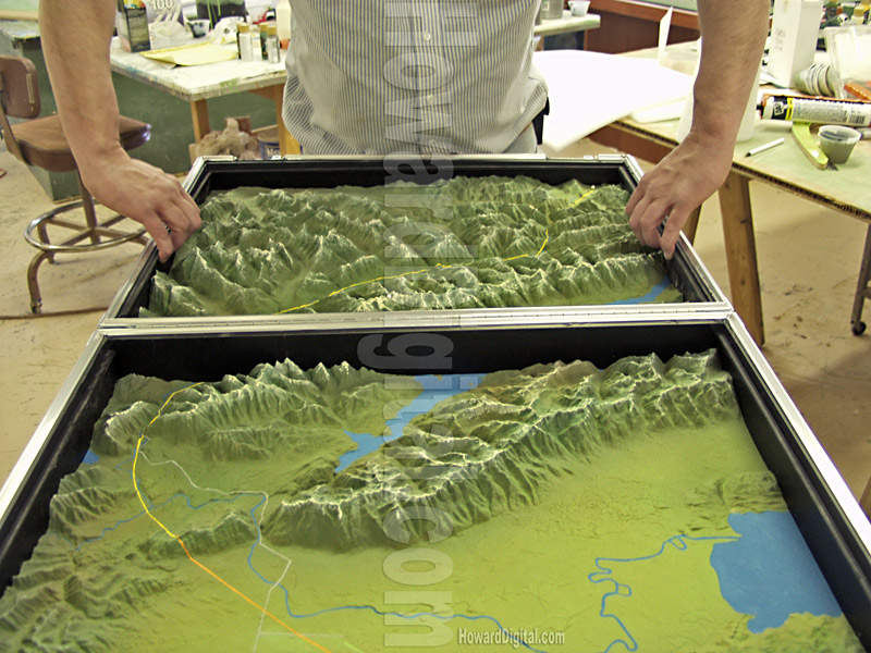 Raised Relief Maps - Montana Crash Site Model - Montana