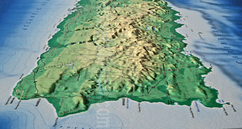 Raised Relief Maps - Puerto Rico Model - Location