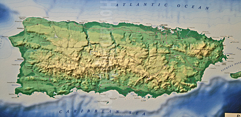 Puerto Rico Map 3d