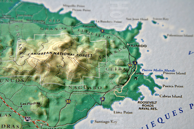 Raised Relief Maps - Puerto Rico Model - Location