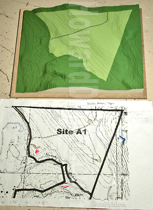 Relief Maps - Berlin Federal Prison Relief Map - Berlin, New Hampshire, NH Model-03