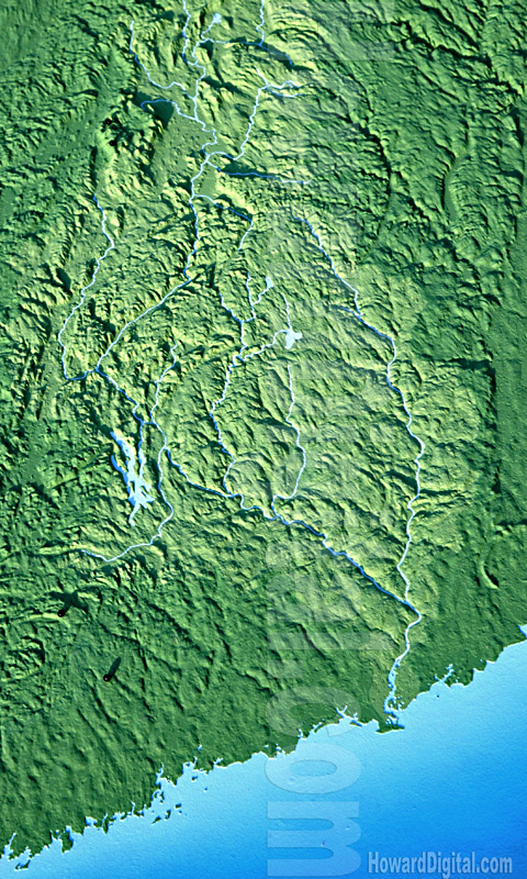 Relief Maps - Housatonic Watershed Model - Housatonic Watershed Model-04