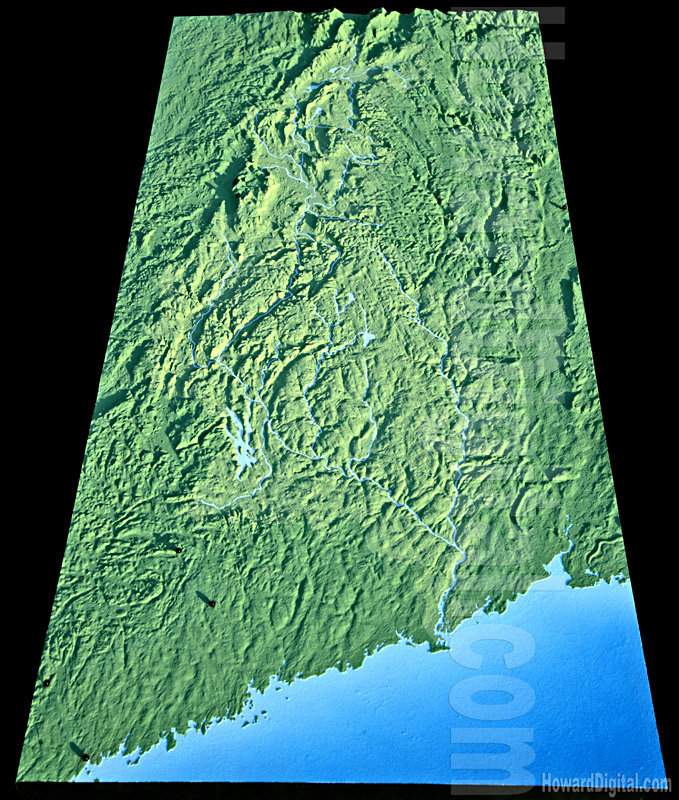 Relief Maps - Housatonic Watershed Model - Housatonic Watershed Model-05