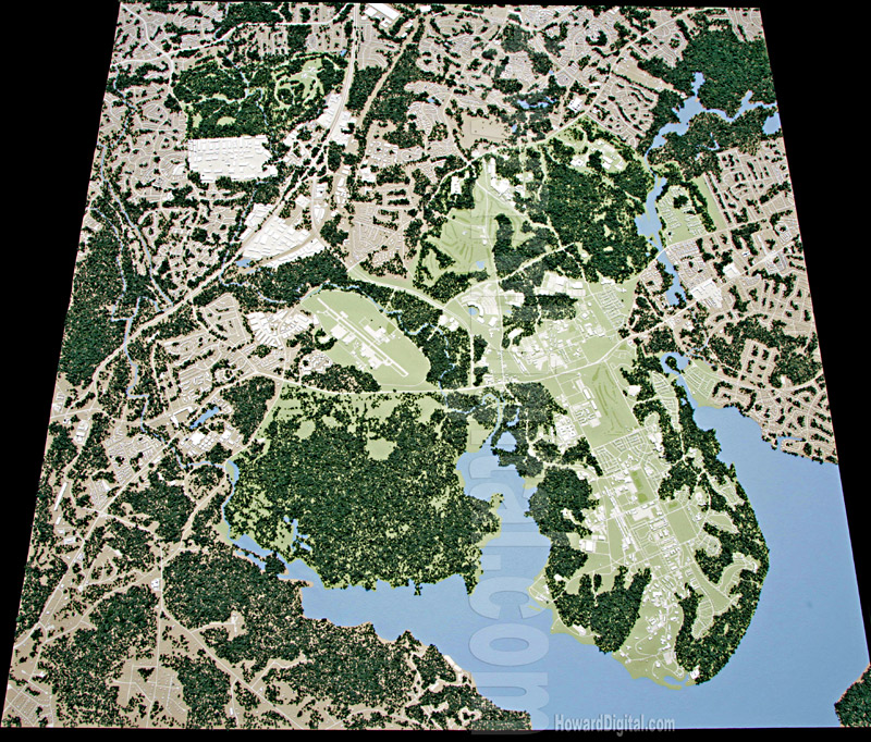 Raised Relief Maps - Ft. Belvoir Model - SOM Ft. Belvoir