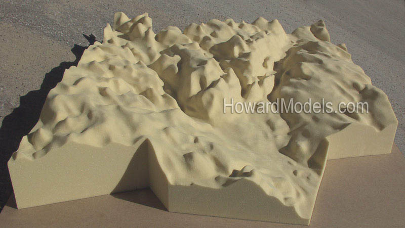 Relief Maps -  Torrington Relief Map - Torrington, Connecticut, CT Model-03