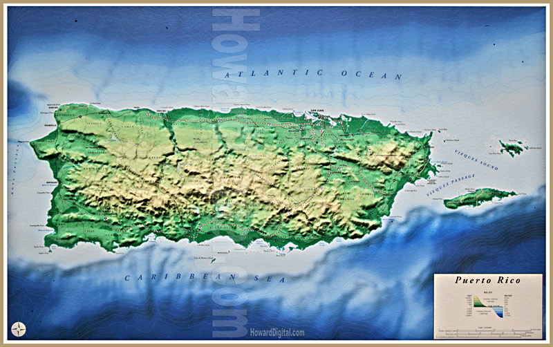 Puerto Rico Map 3d