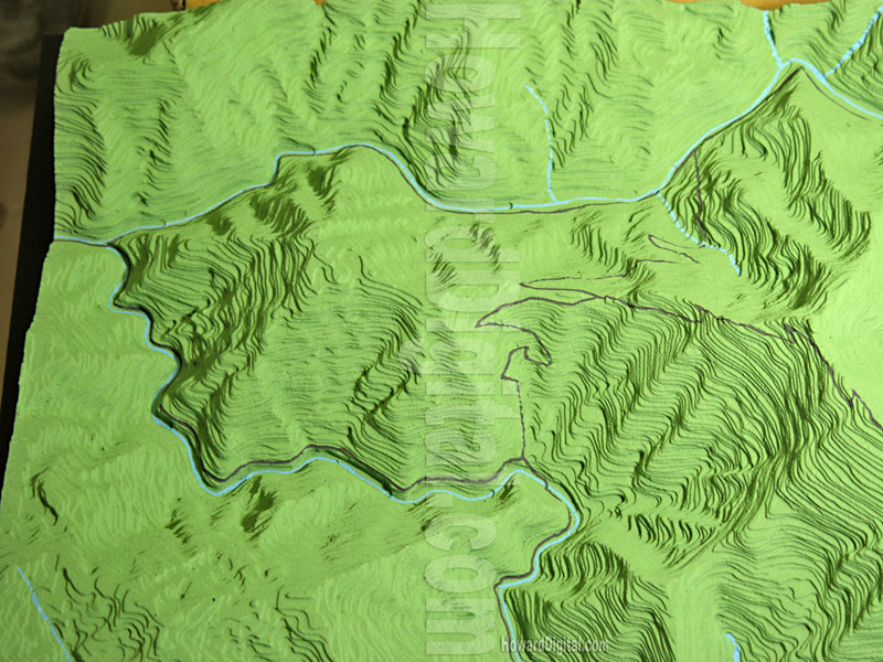 El Portal Scale Model - El Portal Topographic Models - El Portal, California, CA