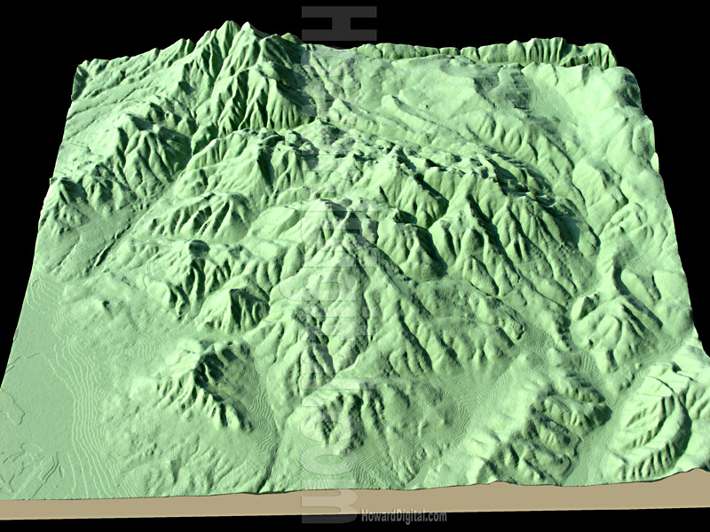 Idaho Models - Topographic Models - Idaho Topo Topographic Model