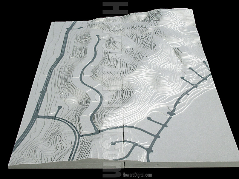 Ranch Scale Model - Old Ranch Road Topographic Model - Carmel, California, CA