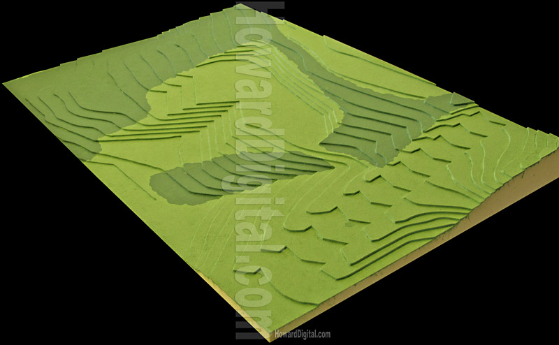 Missouri Topography Model - Glencairu Topographic Model - St Louis, Missouri, MO