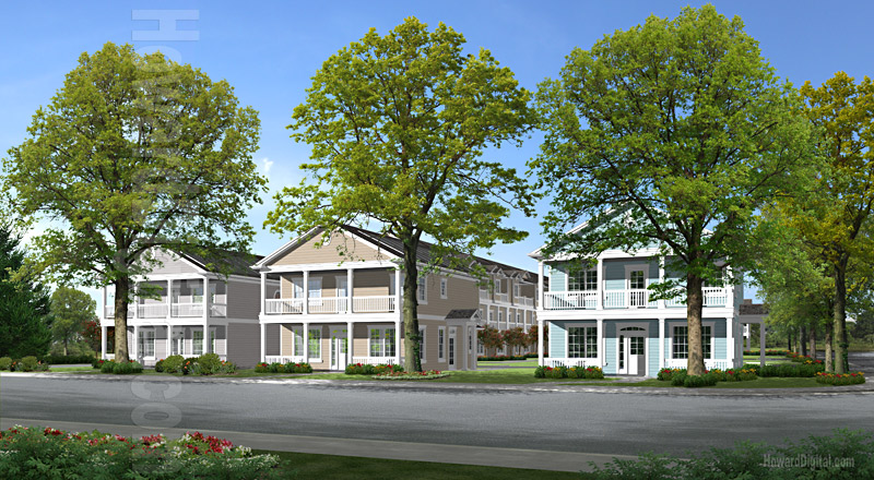 3D Rendering - Gilroy Independence at Hanna Square - Gilroy California CA - DZ - Design Associates Inc.