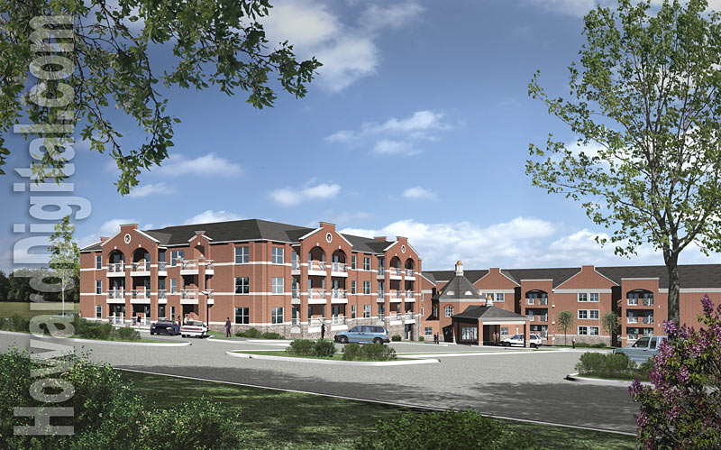 3D Rendering - Burgundy Place Retirement Community - Tulsa, Oklahoma OK -  company