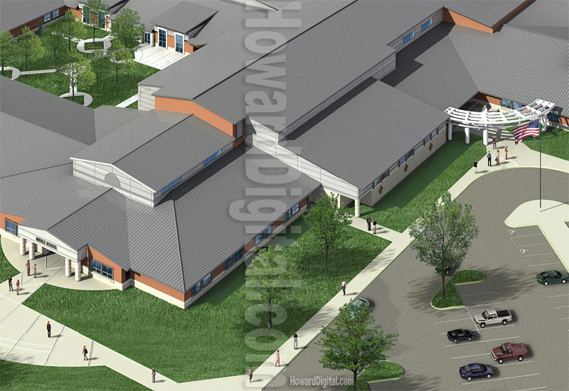 Computer Illustrations of Parkway School