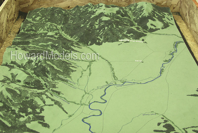 raised relief maps models