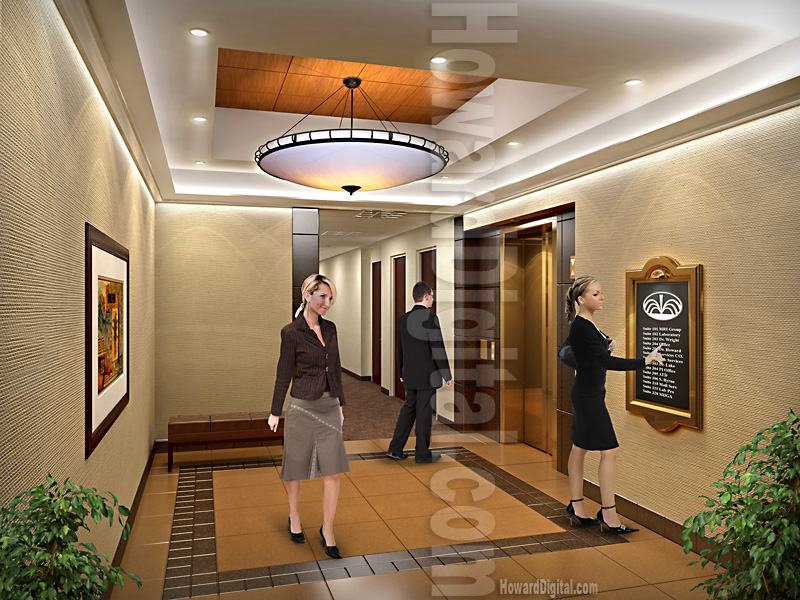 Lobby Interior Rendering