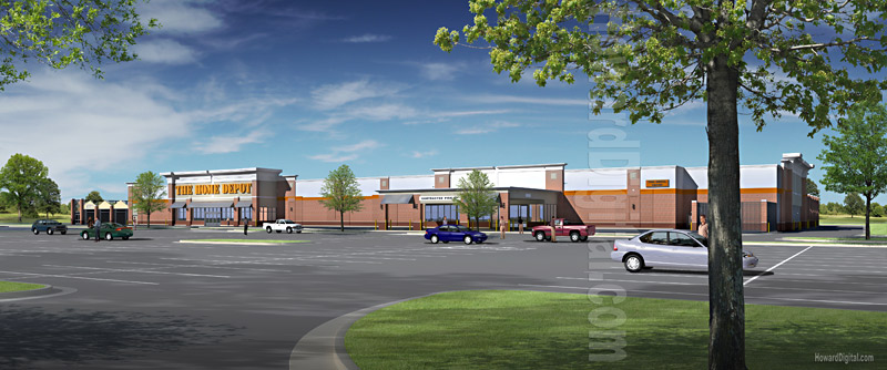 Architectural Illustration - The Home Depot - South Riding Virginia VA