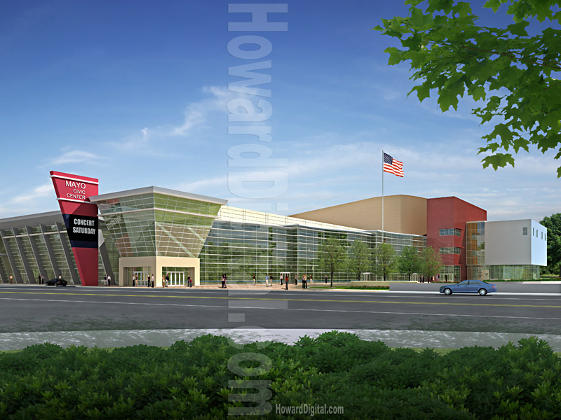 Architectural Illustration - Betsch Associates - Mayo Civic Center