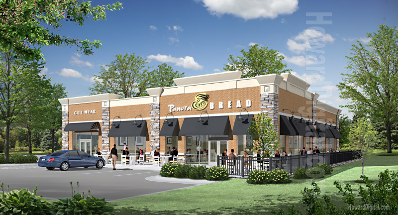 Architectural Illustration Panera Bread