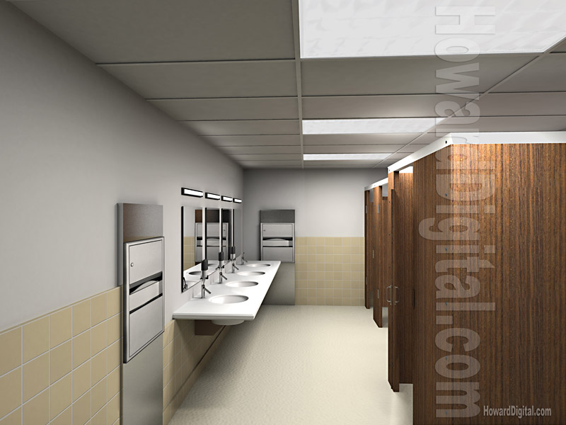 Architectural Illustrator - O & S Prototype Bathroom Facility - HowardDigital