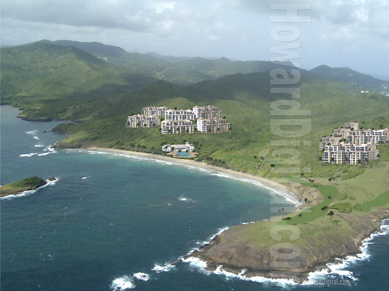 Architectural Rendering - Atlantic Beach Club Resort - St. Lucia