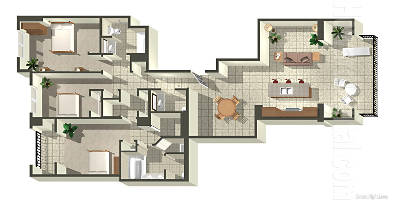 Architectural Renderings Floor Plans Beach Villas at Ko