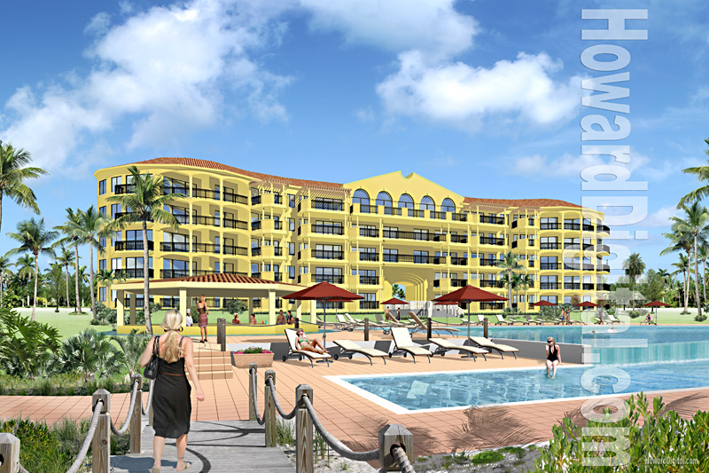 Architectural Rendering - Canterbury Resort - Turks and Caicos Islands Providenciales TC