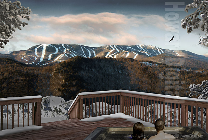 Architectural Rendering - Great Brook Preserve Resort - Maines Sunday River area ME