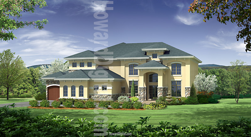 Mediterranean House Renderings