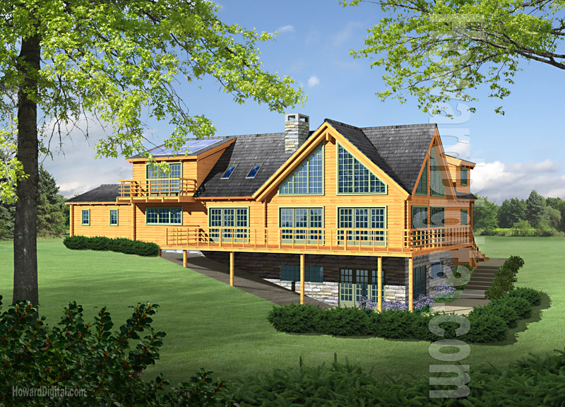 House Renderings Pasternack Log Home