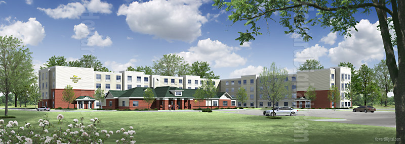 Digital Rendering - Revision Homewood Hotel - By HowardDigital