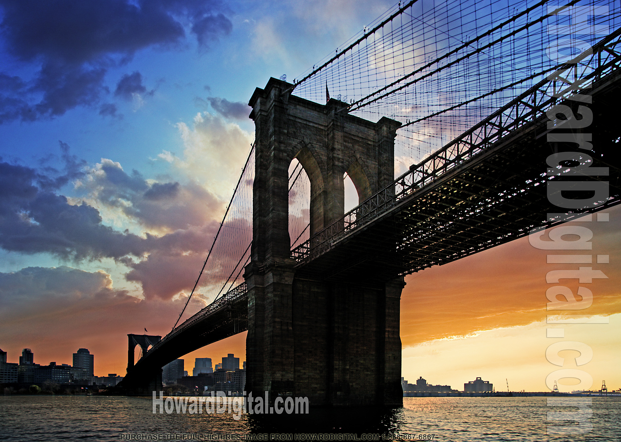 The Brooklyn Bridge Sunset Photography Nyc Howard Digital Photographer