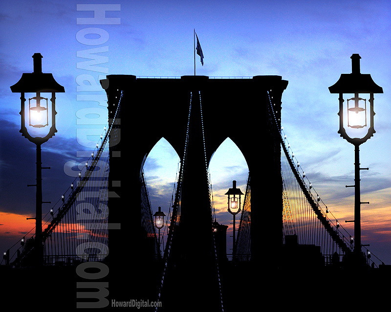 Brooklyn Bridge Silhouette
