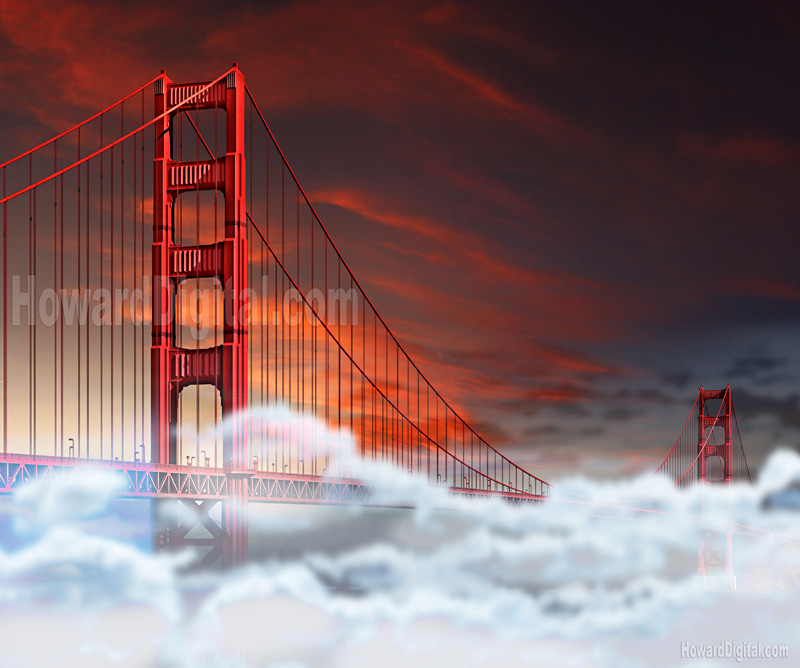 Golden Gate Bridge Dusk Fog