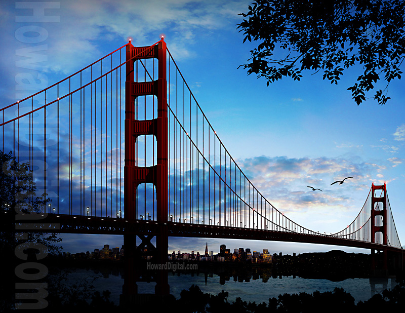 Golden Gate Silhouette