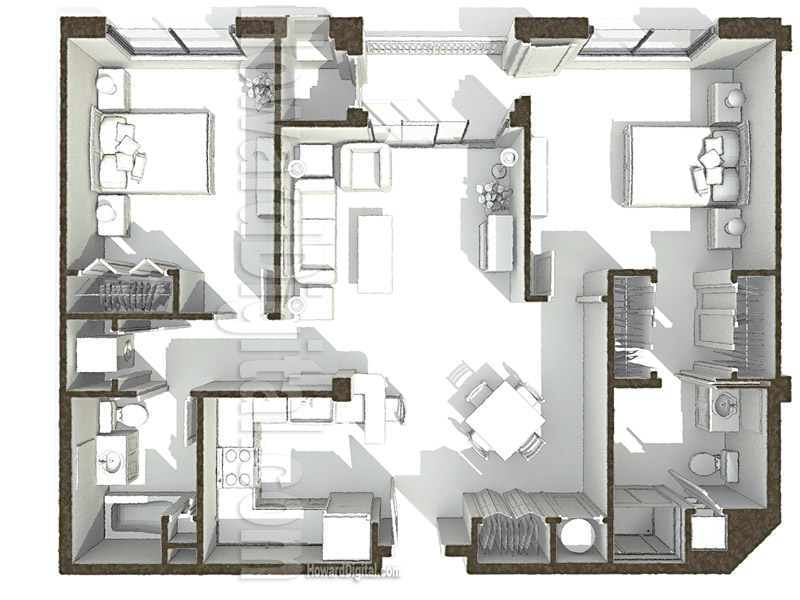 House Illustration PCI Dorm Floor Plan 2 home series