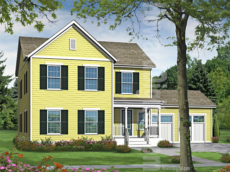 House Illustration - Home Rendering - Hardie Design Guide - Homes ...