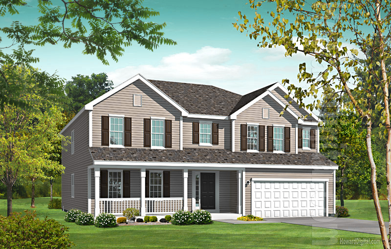 House Illustrations - Home Renderings - Bessemer AL