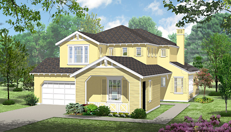 House Illustrations - Home Renderings - Opelika AL