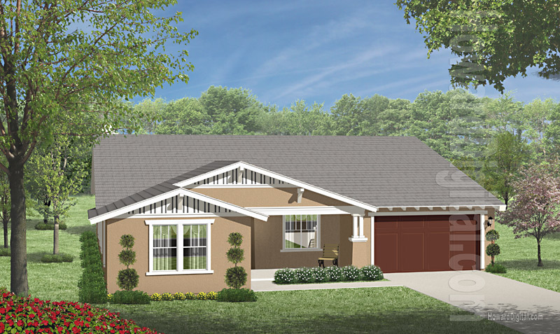 House Illustrations - Home Renderings - Russellville AR
