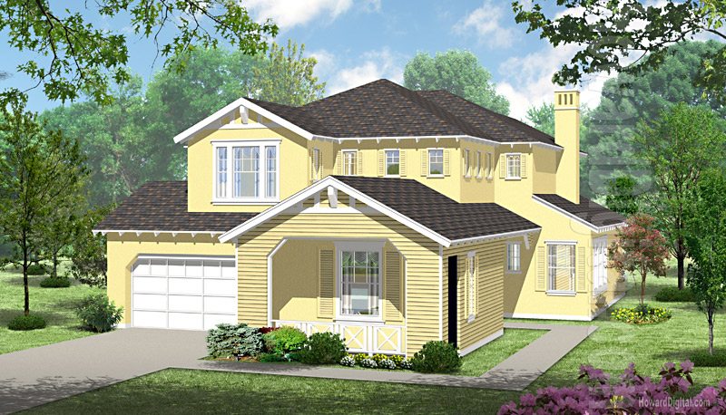House Illustrations - Home Renderings - Town 'n' Country FL