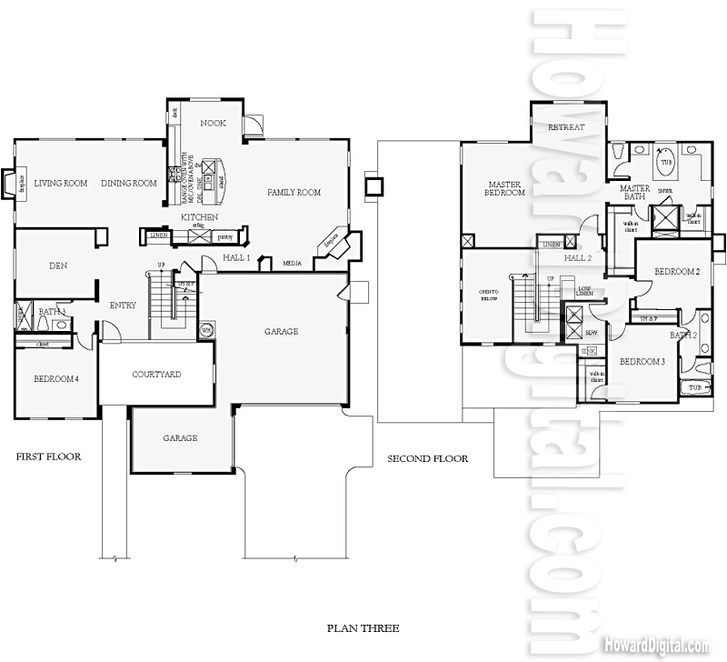 House Illustrations Net-Finity - Centex Floor Plan 4 home series