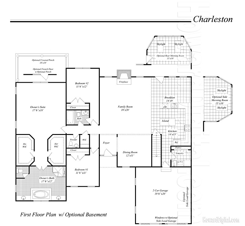 House Illustrations Classic Homes Floor Plan 2 series