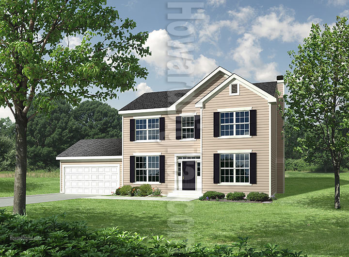 Download this House Illustration Home Rendering Howard Digital picture