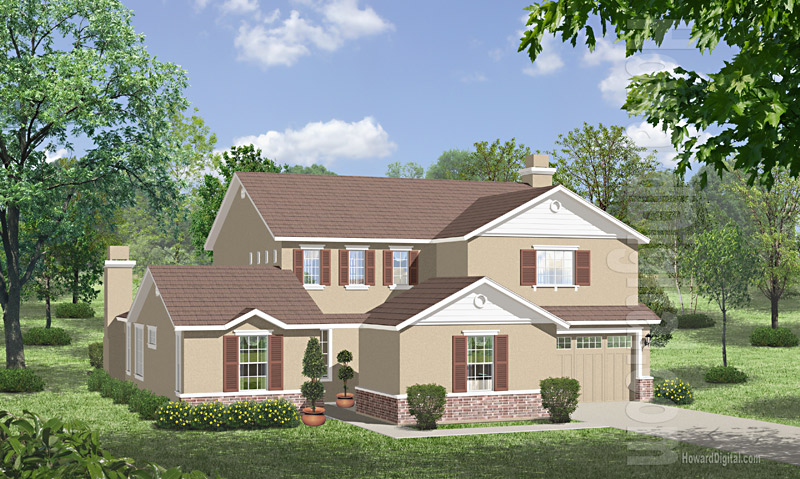 House Illustrations - Home Renderings - Alexandria LA