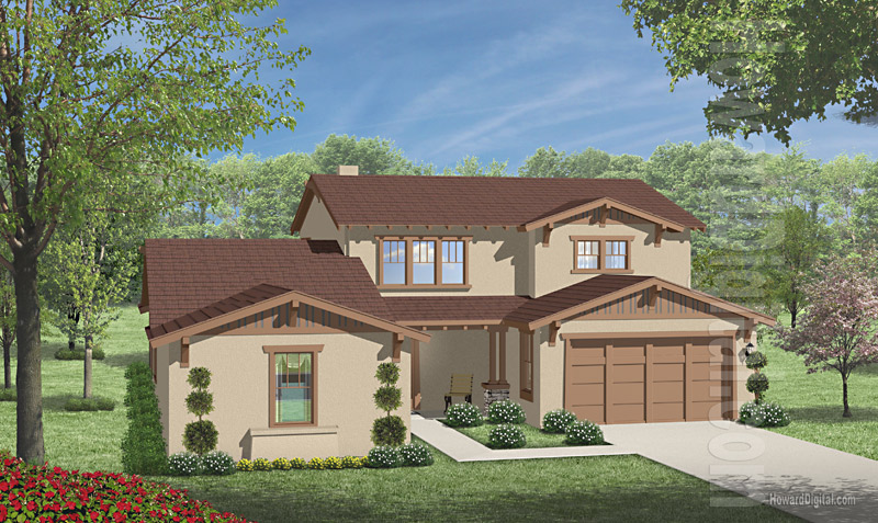 House Illustrations - Home Renderings - Monroe LA