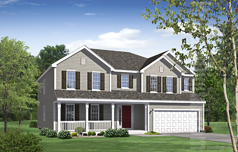 House Illustrations - Home Renderings - Potomac MD
