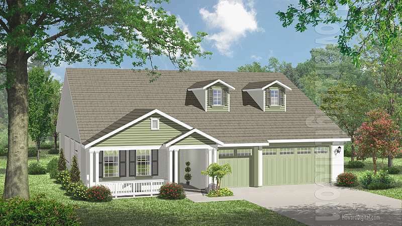 House Illustrations - Home Renderings - Newton MA