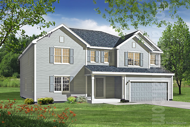 House Illustrations - Home Renderings - Clinton MS