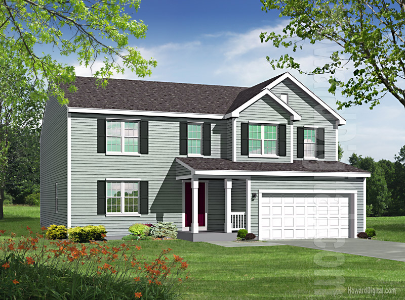 House Illustrations - Home Renderings - Olive Branch MS